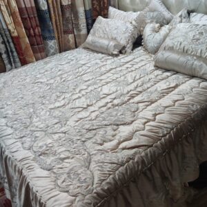 9PC Velvet Embroidered Comforter Set ABBA1- SKIN