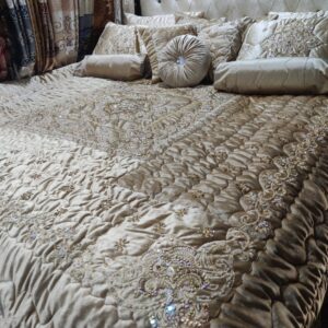 13PC Velvet Embroidered Cut Dana Comforter Set ABBA0 - SKIN