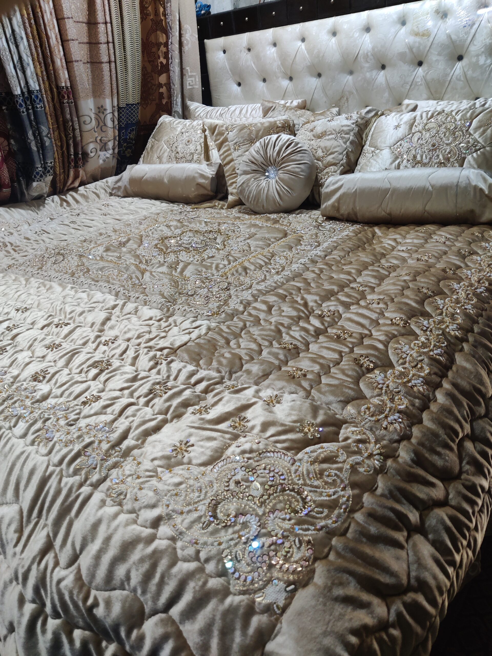 13PC Velvet Embroidered Cut Dana Comforter Set ABBA0 - SKIN